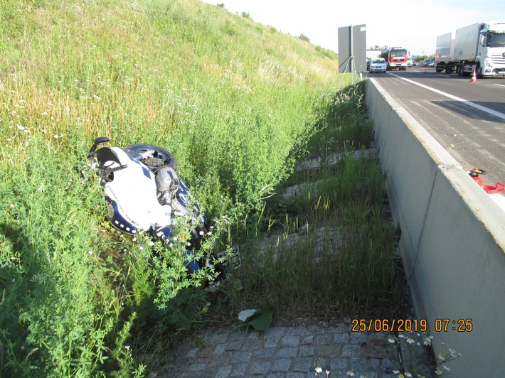 API-TH: Kradfahrer bei Unfall schwer verletzt